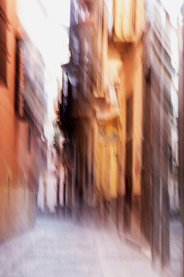 Gasse in Malaga - expressionistisch